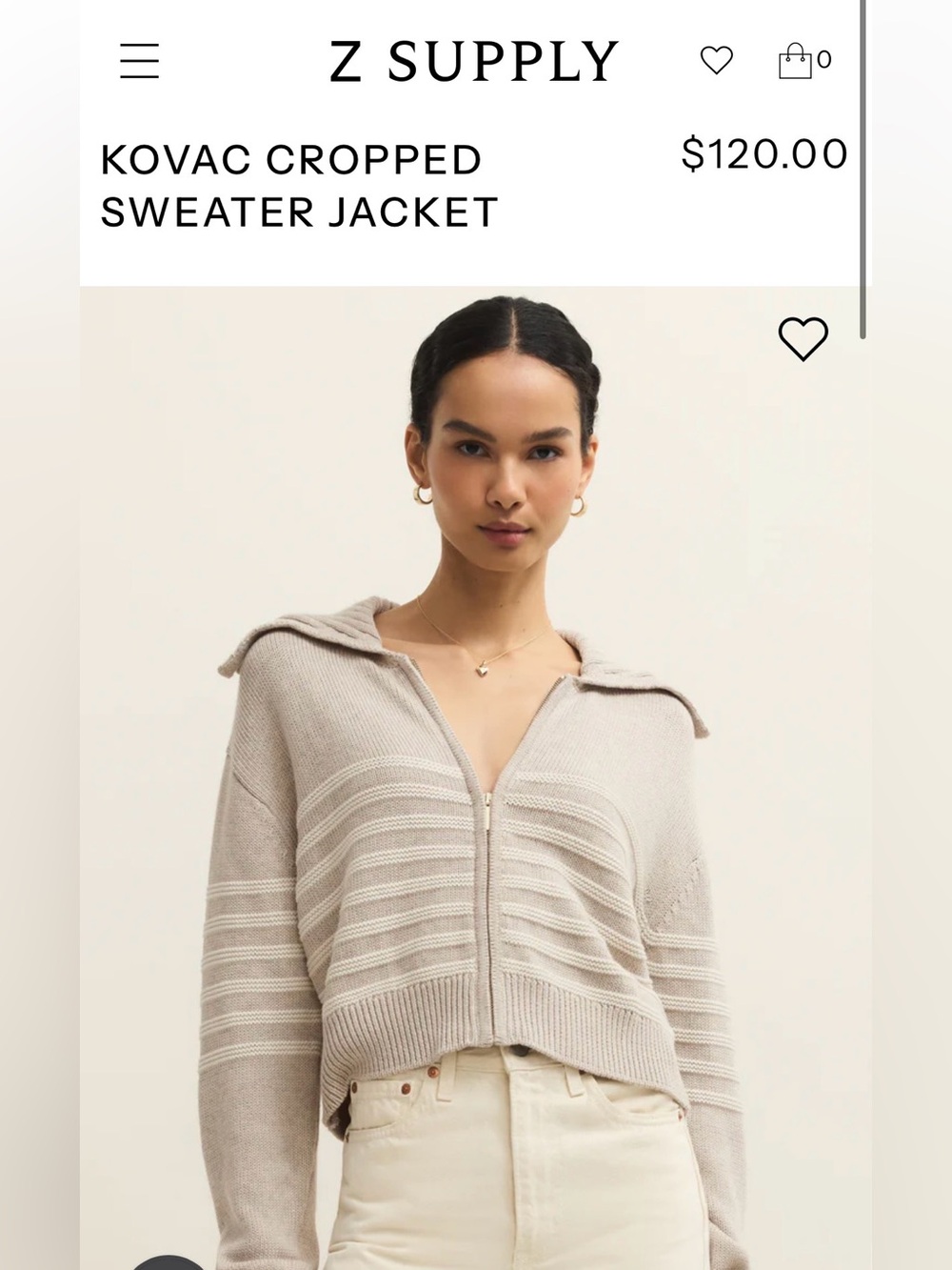 Z Supply Kovac Sweater Jacket in Natural Heather
